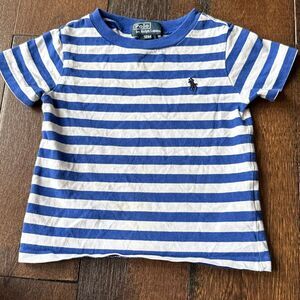 Polo Ralph Lauren baby boys striped t shirt size 13 months blue white preppy